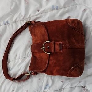 Coach Vintage Legacy Soho Shoulder Bag Rust Suede No hang tag!